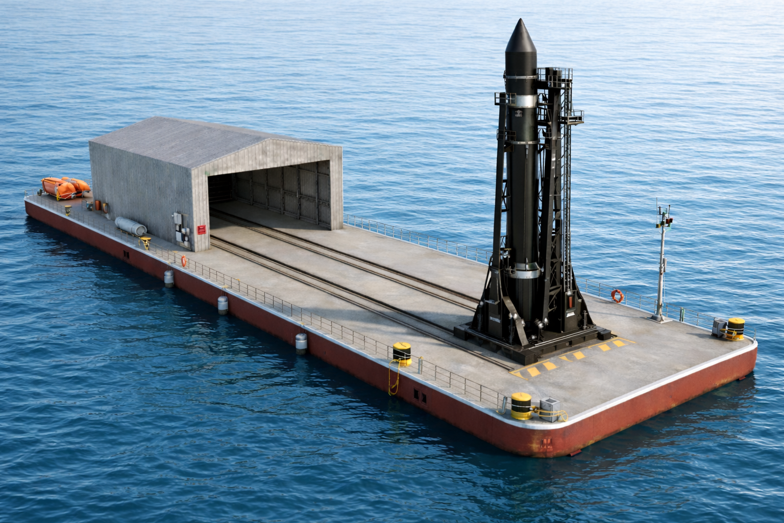 Autonomous Space Launch Drone Ship